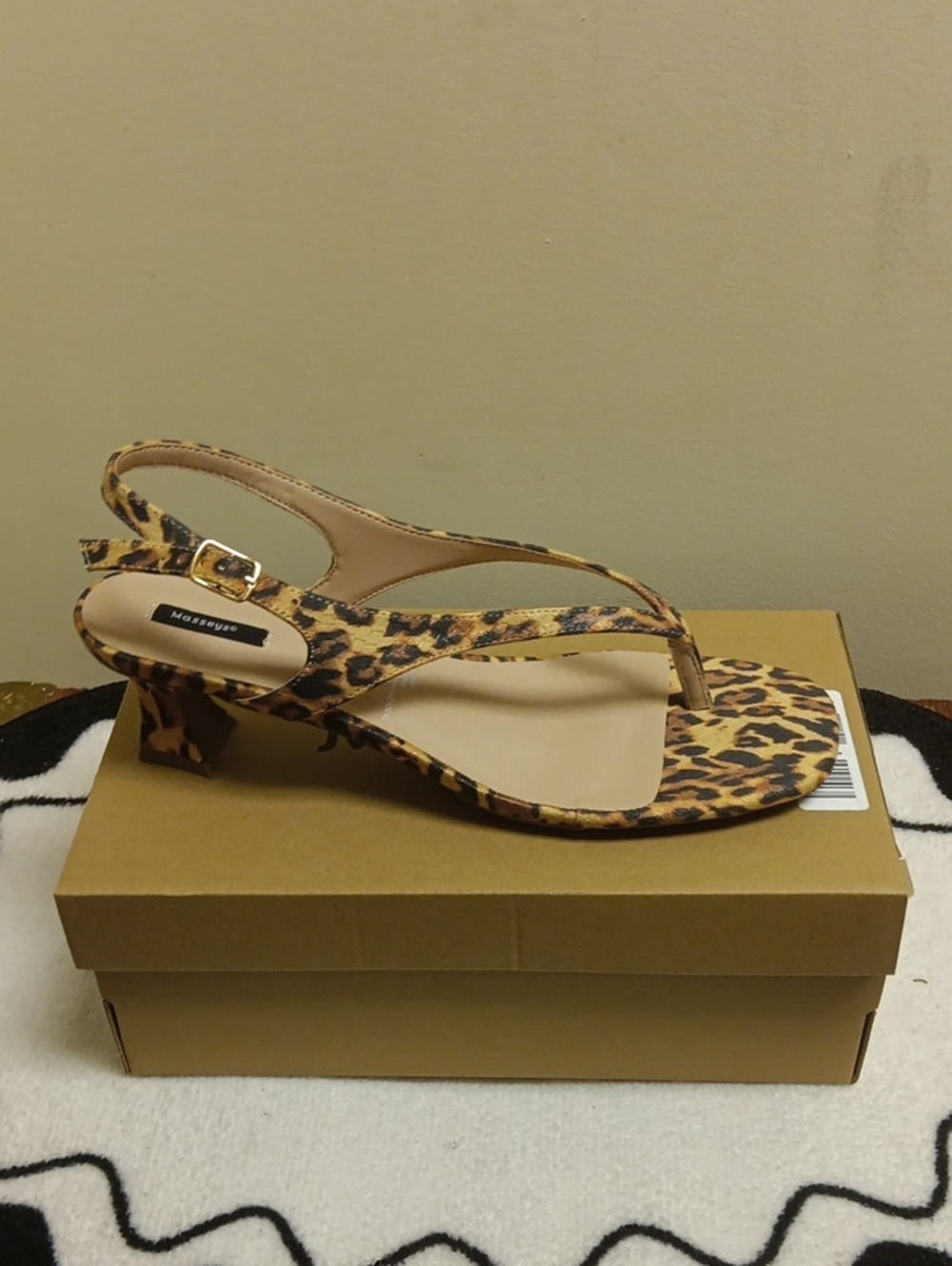 Leopard Print Slingback Kitten Heel Sandal - Animal Print